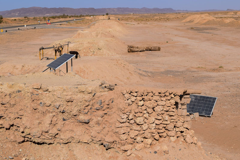 Paneles solares al sur del atlas